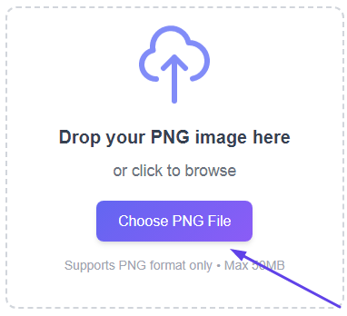 PNG to JPG Converter 4 Upload PNG image step